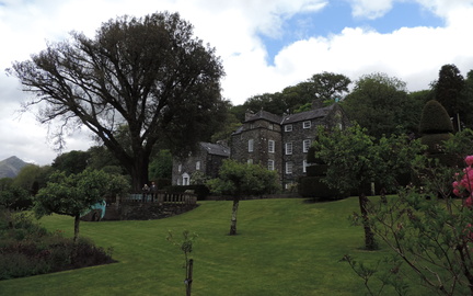 Across the garden
