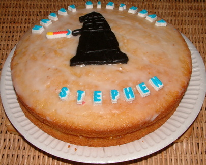 Side view of cake