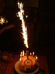 Fountain and sparkler