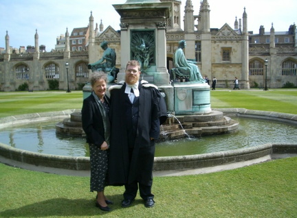On Lawn with my mother