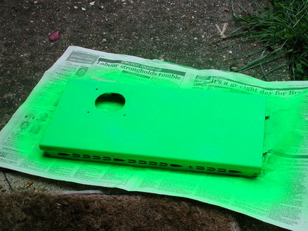 Spraying the lid