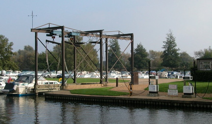 Dry dock with petrol pumps