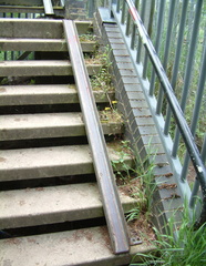 Footbridge with gulley