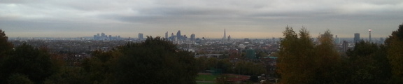 London dusk panorama