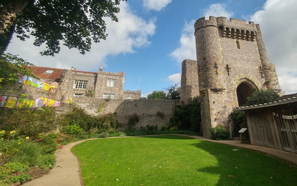 Across the courtyard