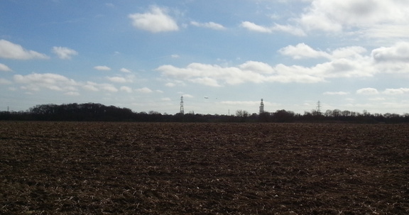 Plane and pylons