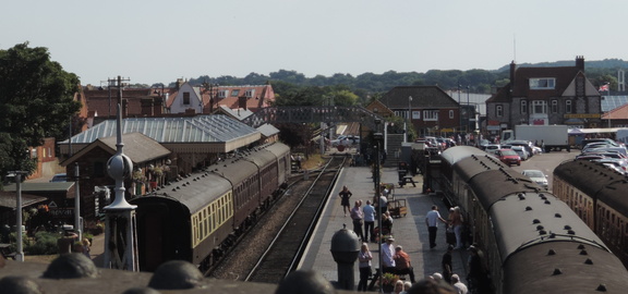 Over the station