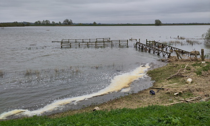 Flooded bridge