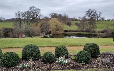 Across the grounds