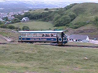 Trams passing