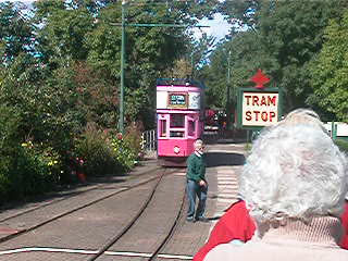 Moving tram