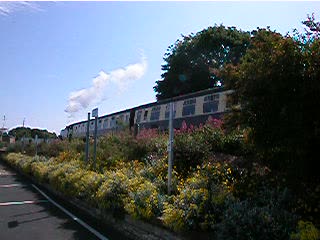 Train leaving